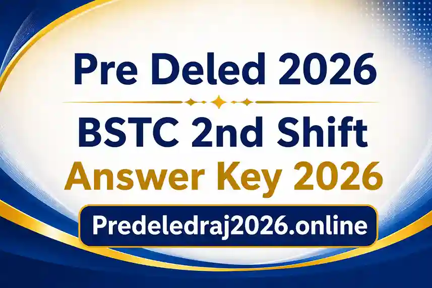 Rajasthan BSTC 2nd Shift Answer Key 2026 PDF Download, Question Paper 20 May